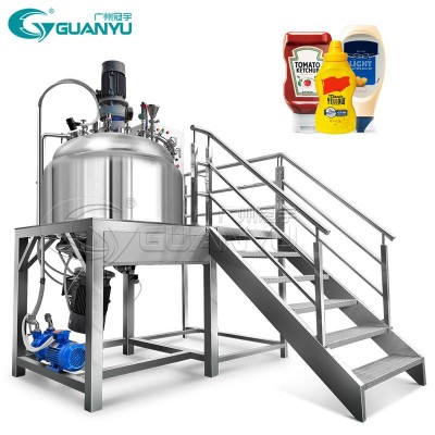 Vacuum Emulsifying Tomato Paste Petroleum Jelly Making Machine Ketchup Mixing Machine Stirring Tank With Ce Iso