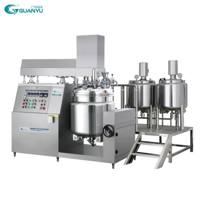 Face cream vacuum homogenizing emulsifier cosmetic ointment mixing tank body lotion making machine