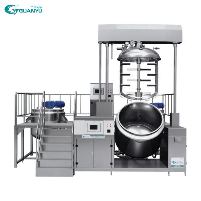 GY CE Hair Dye Making Machine Conditioner Vacuum Mixer Homogenizer Shampoo Production Line